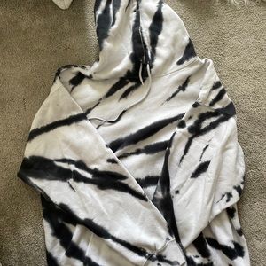 Black and white tie dye hoodie